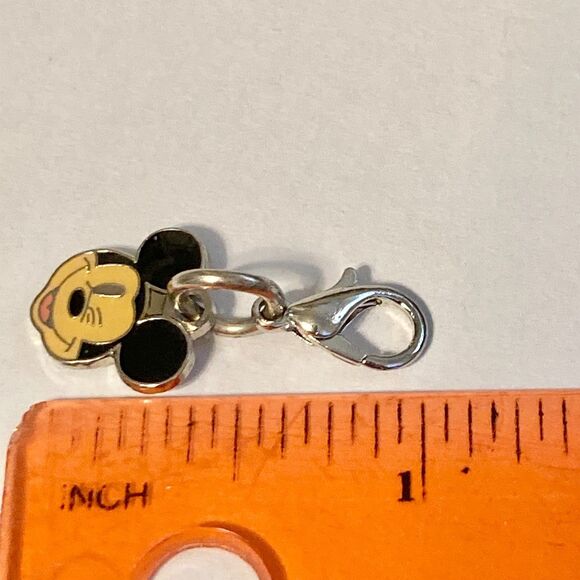 Vintage Disney Happy Winking Mickey Mouse Clip On Charm Zipper Pull Bag Purse - Picture 7 of 7